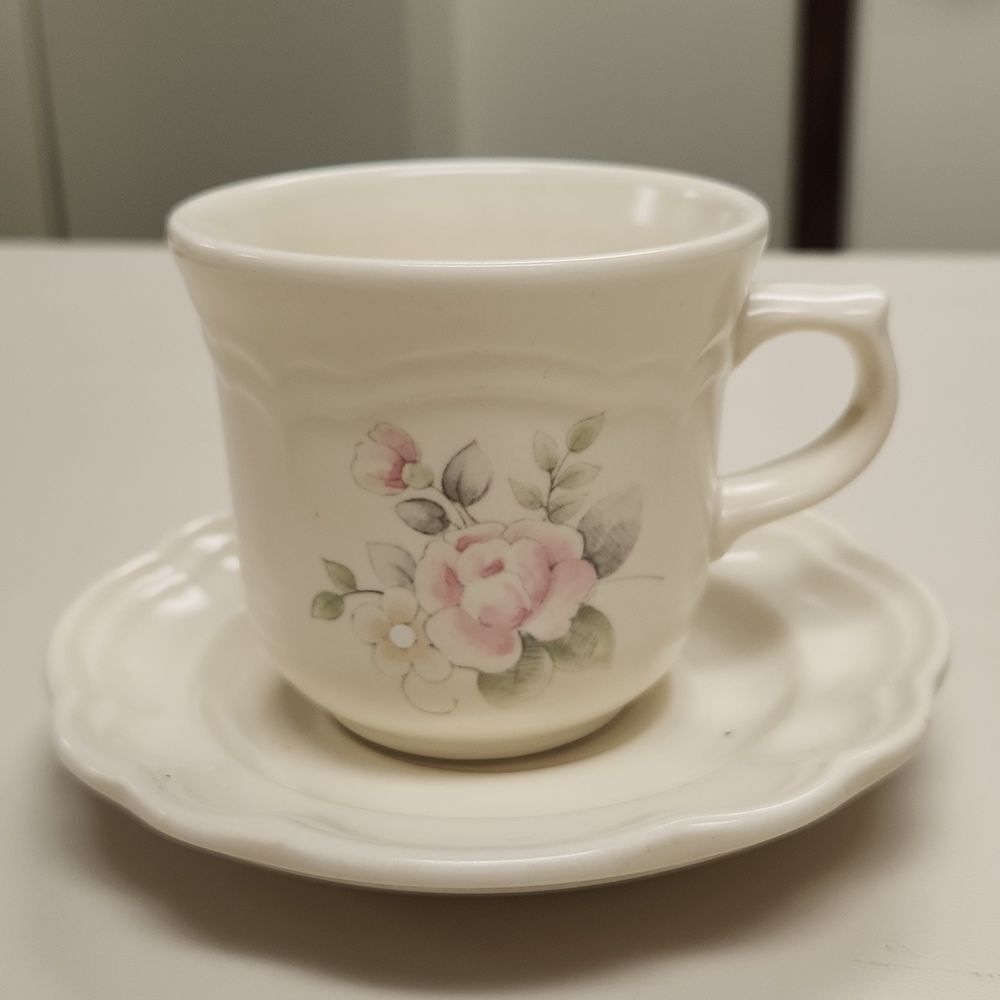 Pfaltzgraff Tea Rose Cup and Saucer VINTAGE